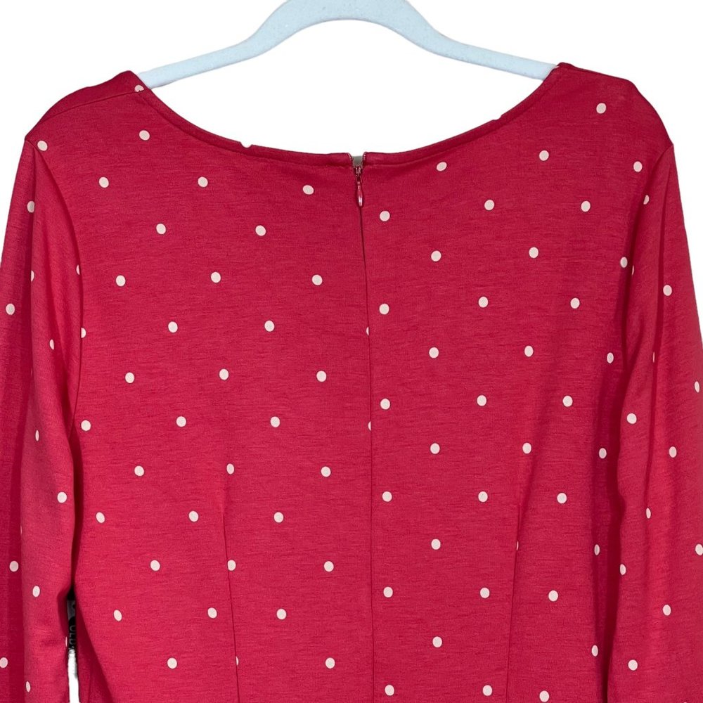 Old Navy Knit Ruched Sweetheart Neckline A-Line Dress Red Dot Petite Large - Picture 6 of 12